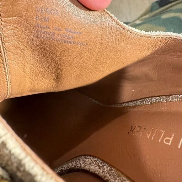 Donald J Pliner Vero 2 Leather Bronze Cracked Metallic Mules Boho Shoes Size 8.5 - Picture 13 of 13